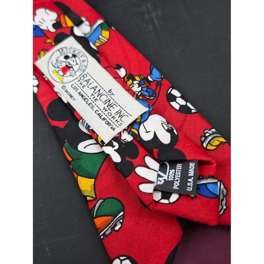 NICE! Vintage Youth Mickey Balancine Inc Polyester Clip-On Soccer Neck Tie 14" - Picture 5 of 6